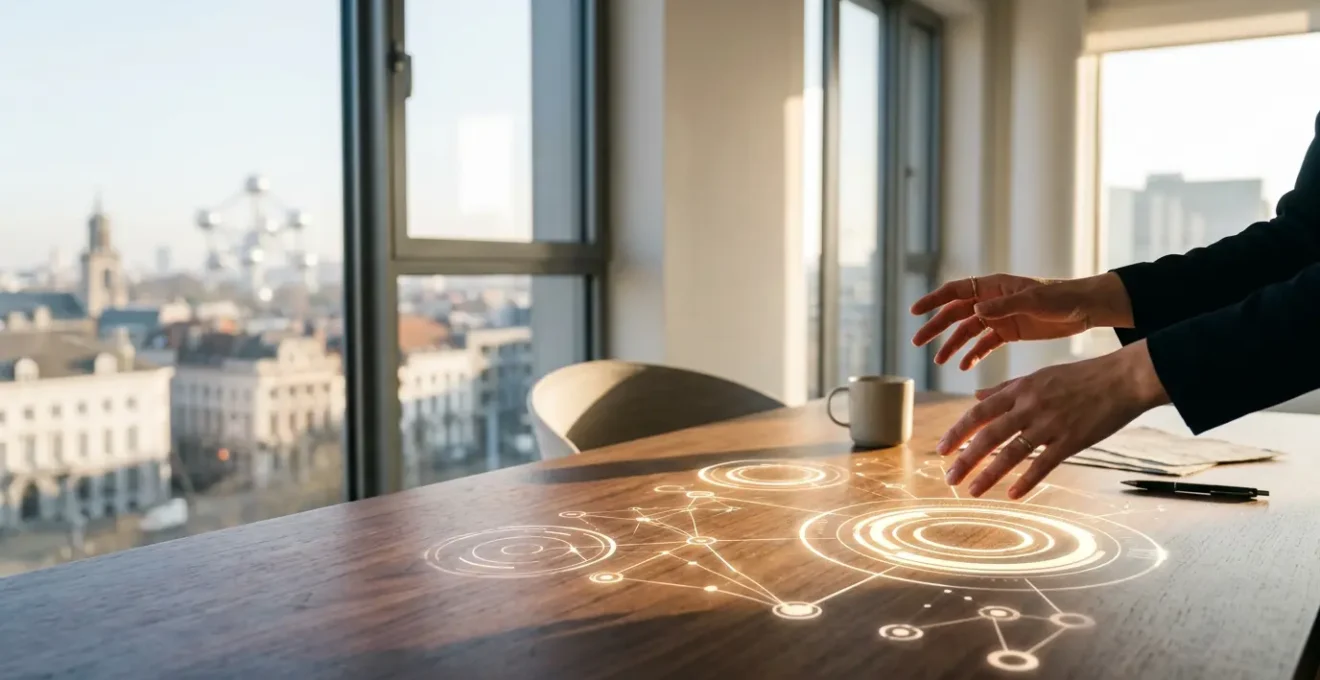 Analyse de tableaux de bord KPIs sur écran d'ordinateur dans un bureau moderne