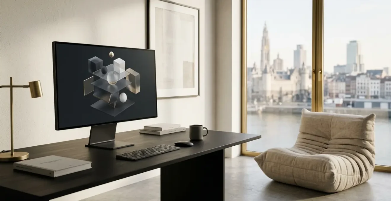 Interface web élégante avec micro-interactions subtiles et raffinées