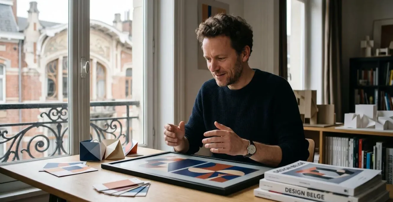 Designer belge travaillant sur un système de composants adaptatifs avec plusieurs variantes linguistiques