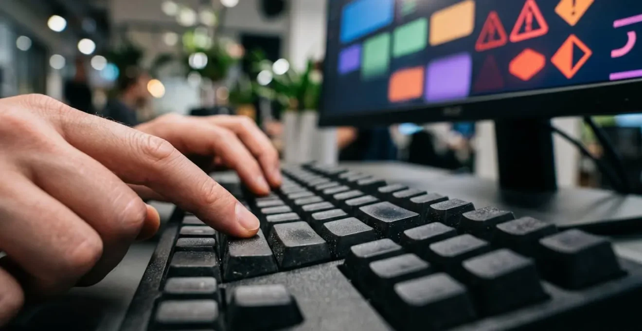 Gros plan sur un formulaire web montrant des messages d'erreur avec icônes visuelles et structure claire