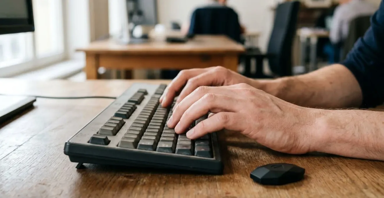 Vue d'ensemble d'un bureau sécurisé avec éléments d'authentification forte